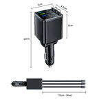🔋 🚗 7-in-1 Retractable Fast Car Charger with Voltage Display – USB-C, Fast Charging & Essential for Daily Use 📱