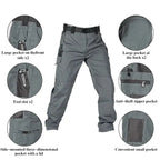 🔥LAST DAY 50% Men's - Waterproof Tactical Work Pants - Solid Color with Multi-Pockets for Outdoor Activities