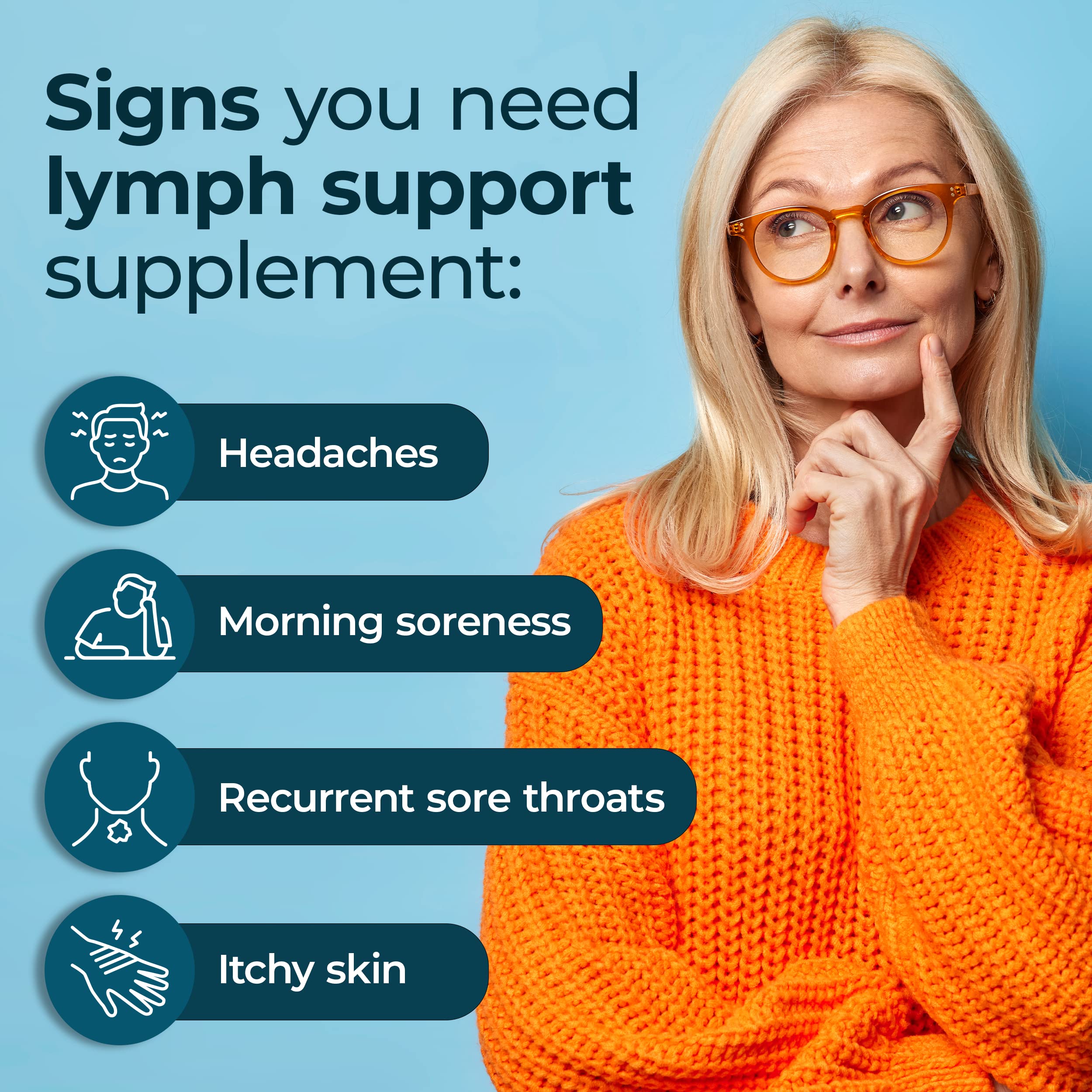 PUREHEALTH RESEARCH Lymph System Support - Lymphatic Drainage Supplement for Women & Men - Bromelain, Echinacea, Dandelion, Burdock Root, Lemon Powder, Kelp, Cleavers & More - 60 Capsules