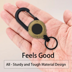 ⚡ Heavy‑Duty Retractable Keychain – Strong Retractable Key Holder with Steel Cable, Belt Clip, and 360° Swivel