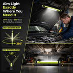 🔥🌟🔦Multifunctional magnetic rechargeable work light💡 Ideal for Mechanic, Car Repair & Garage Use
