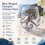 🐟Artisanal Blue Ringed Octopus Glassware