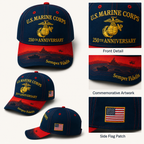 🇺🇸🎖️ U.S. Marine Corps 250th Anniversary Commemorative Cap – Embroidered Eagle, Globe & Anchor with "Semper Fidelis" Motto