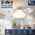 💡2026 New E27 Socket Ceiling Fan Light - 2-in-1 Silent LED Fan with Remote Control, Energy-Saving Cooling & Lighting Combo for Home Bedroom