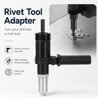 🔧Rivet Gun Adapter, Alloy Steel Electric Handle Tool