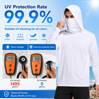 UPF 50+ Fishing Hoodie with Face Cover