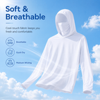 UPF 50+ Fishing Hoodie with Face Cover