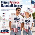 USA 250th Anniversary Baseball Jersey – 1776-2026 Independence Day Patriotic Shirt, Men & Women, Flag & Liberty Print