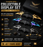 Nocturnal Wing Collectible Set – Premium Metal Display Art Piece (3 Finishes)