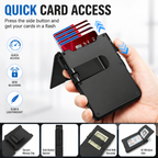 ⚡RFID Blocking Minimalist Pop-Up Wallet | One-Second Card Eject Design & Ultra Slim Pocket Wallet