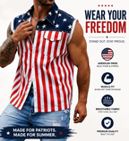 👕American Flag Denim Vest USA 250th Birthday Independence Day Sleeveless Unisex Summer Casual Jacket（副本）