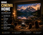 4K Anti-Ambient Light Projector Screen | Foldable Home Theater Screen