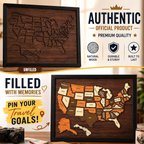 Wooden USA Travel Map Puzzle | Track Your Adventures Across America.