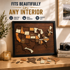 Wooden USA Travel Map Puzzle | Track Your Adventures Across America.