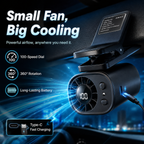 ⚡8400+ sold🌀Car Clip Fan with 360° Rotation & USB Rechargeable