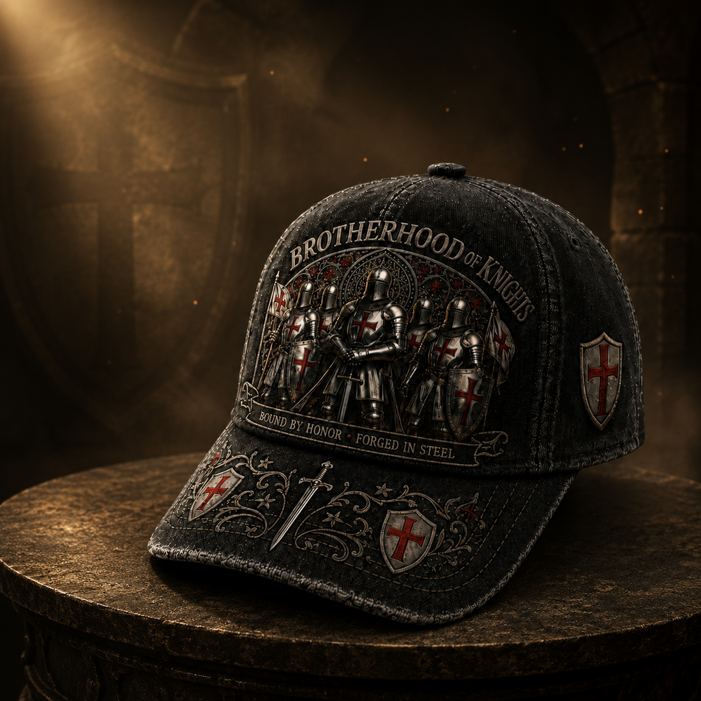🧢 Bound By Honor Forged In Steel – Knights Templar Cap