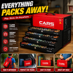 🚨⏳ Last Day 50% OFF! 🚗 48PCS Pull-Back Alloy Racing Car Set | 4-Layer Garage Storage & Racing Track Play Mat 🎁