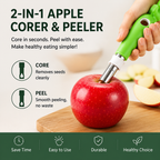 2-in-1 Apple Corer & Peeler Tool | Stainless Steel