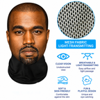 3Pcs Funny Printed Full Face Mesh Mask – Breathable Cosplay Hood for Parties & Street Style