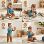 6-Piece Wooden Baby Musical Instrument Set – Sensory Sound & Music Toy