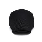 Men's Breathable Mesh Flat Cap – Adjustable Newsboy Ivy Beret Summer Hat