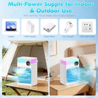 Portable Air Conditioners, Mini AC Unit Cooling Fan for Bedroom, 1200ML Small Air Cooler Fans with Remote, 3 Mist, 3 Speed, 8 L