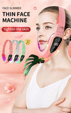LED Photon Therapy Facial Slimming Vibration Massager Facial Lifting Device Facial Heated Double Chin V Face Vibration Massager