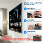 120 Inch Projector Screen, 4K Metal Lightproof Foldable Portable Movie Screen 16:9 for Home Theater Party Office Classroom Outdoor Indoor, Easy Installation with Velcro HD Projector Screen
