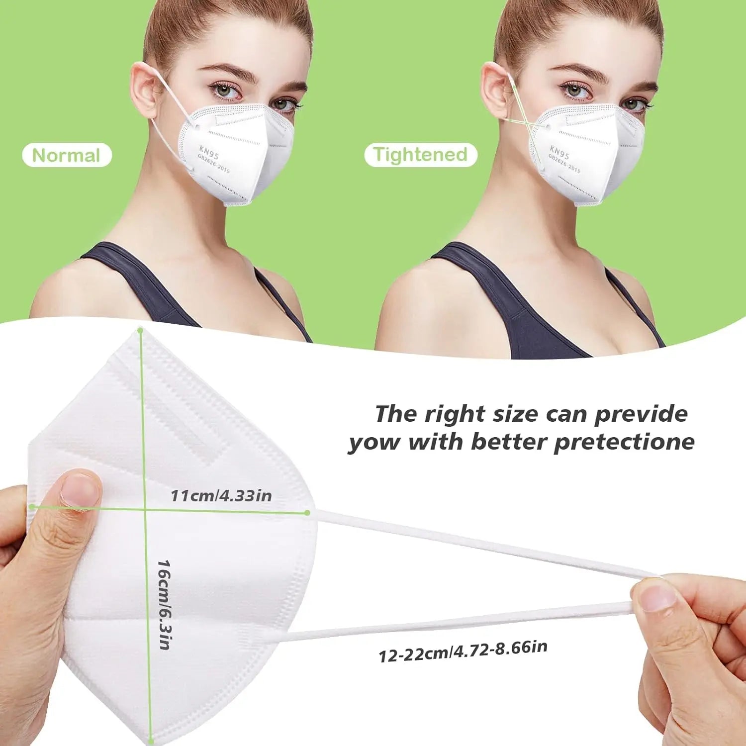 🛍️ 50/100-Pack KN95 Masks – 5-Layer Breathable Protection in Multiple Colors