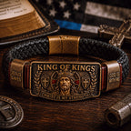 ✝️ King of Kings Faith Bracelet – Adjustable Christian Wristband Gift