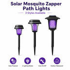☀️ 2-in-1 Solar Bug Zapper – UV Mosquito Killer + Soft Pathway Light, Auto Dusk-to-Dawn, IP65