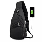 Men's Waterproof Oxford Sling Chest Bag for Travel & Daily Use