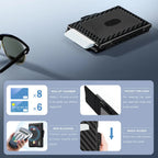 ❤️‍🔥Wallet for Men- Pop Up Case, Cash Slot, and Credit Card Slot - Aluminum Wallet with RFID Blocking, Minimalist Leather Wallet Front Pocket with ID Window