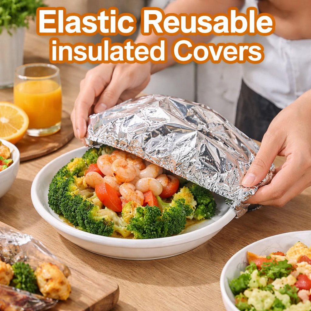 🍳Aluminum Foil Heat Shield Covers – No Plastic, Heat-Resistant, Reusable