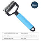 Easy Pet Detangling Comb – Double-Sided Stainless Steel Grooming Tool for Smooth, Shed-Free Coats