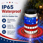 4th of July Solar Patriotic Mason Jar Lantern