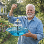🐦49% Off--Solar Cascade Hanging Bird Bath Fountain
