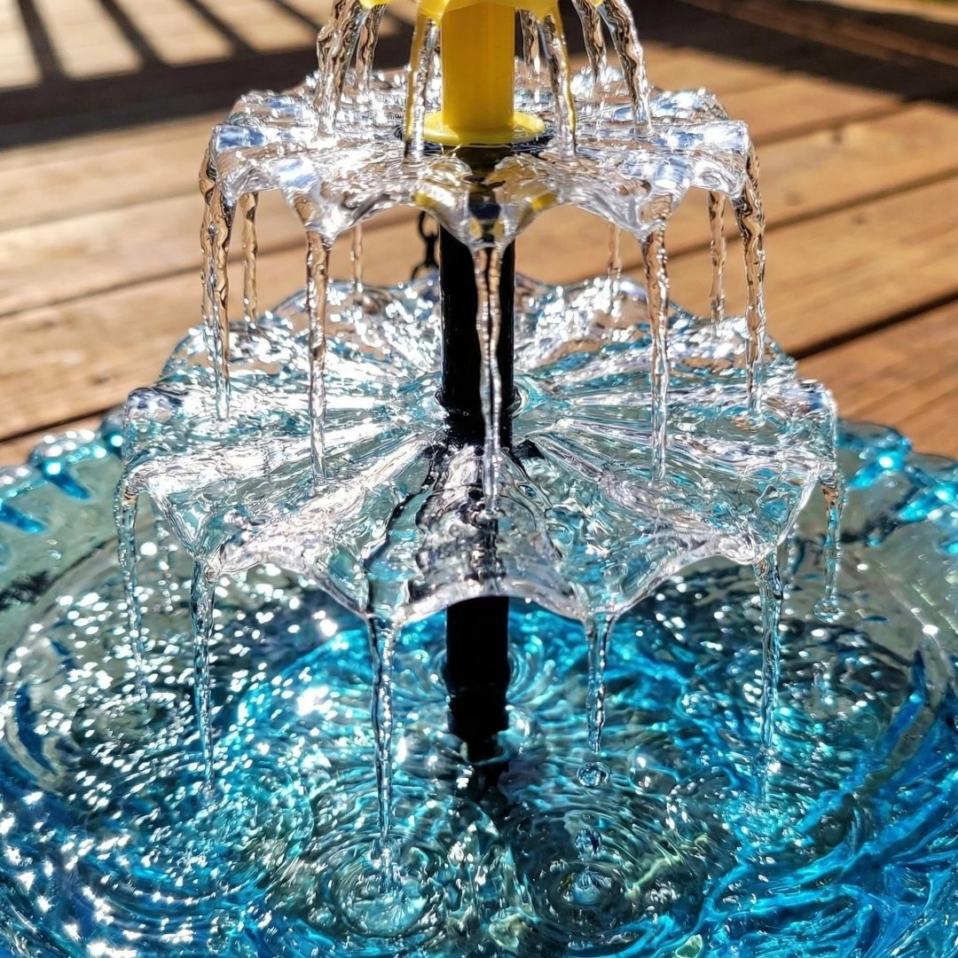 🐦49% Off--Solar Cascade Hanging Bird Bath Fountain