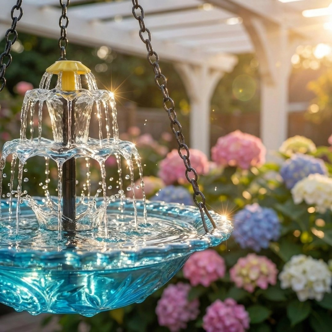 🔥49% Off--Solar Cascade Hanging Bird Bath Fountain
