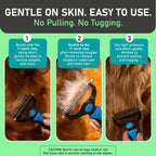 🐕Double-Sided Pet Grooming Rake – Dematting & Deshedding, Safe for All Coats