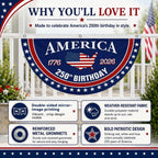 🗽USA 250th Anniversary Patriotic Fan Flag – Half-Round Porch Banner for 2026 Celebration🦅