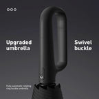 💧Automatic Folding Umbrella,Portable Rain Umbrella with Loop Buckle, Windproof & Waterproof Umbrella for Men & Women