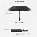 🌂Automatic Folding Umbrella,Portable Rain Umbrella with Loop Buckle, Windproof & Waterproof Umbrella for Men & Women
