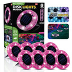 ✨4/8 Pack Solar Outdoor Mosaic Disk Lights, Waterproof Decorative Pathway LED Light