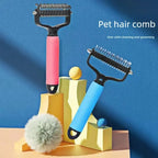 🐾 Pet Detangling Comb – Double-Sided Stainless Steel for Dogs