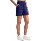 Women's Athletic Shorts High Waisted Running Yoga Shorts Summer Casual Burmuda Shorts with Pockets Activewear