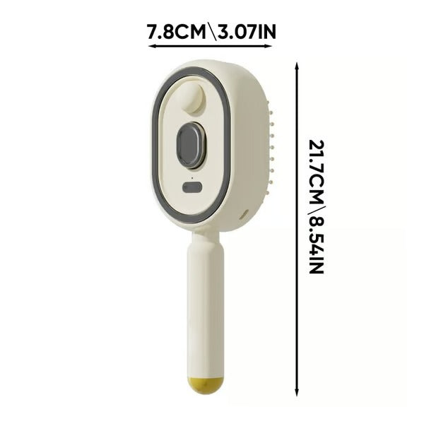 💆‍♀️ 3-in-1 Spray Comb – Mist + Massage + Red Light, Anti-Frizz, Detangling
