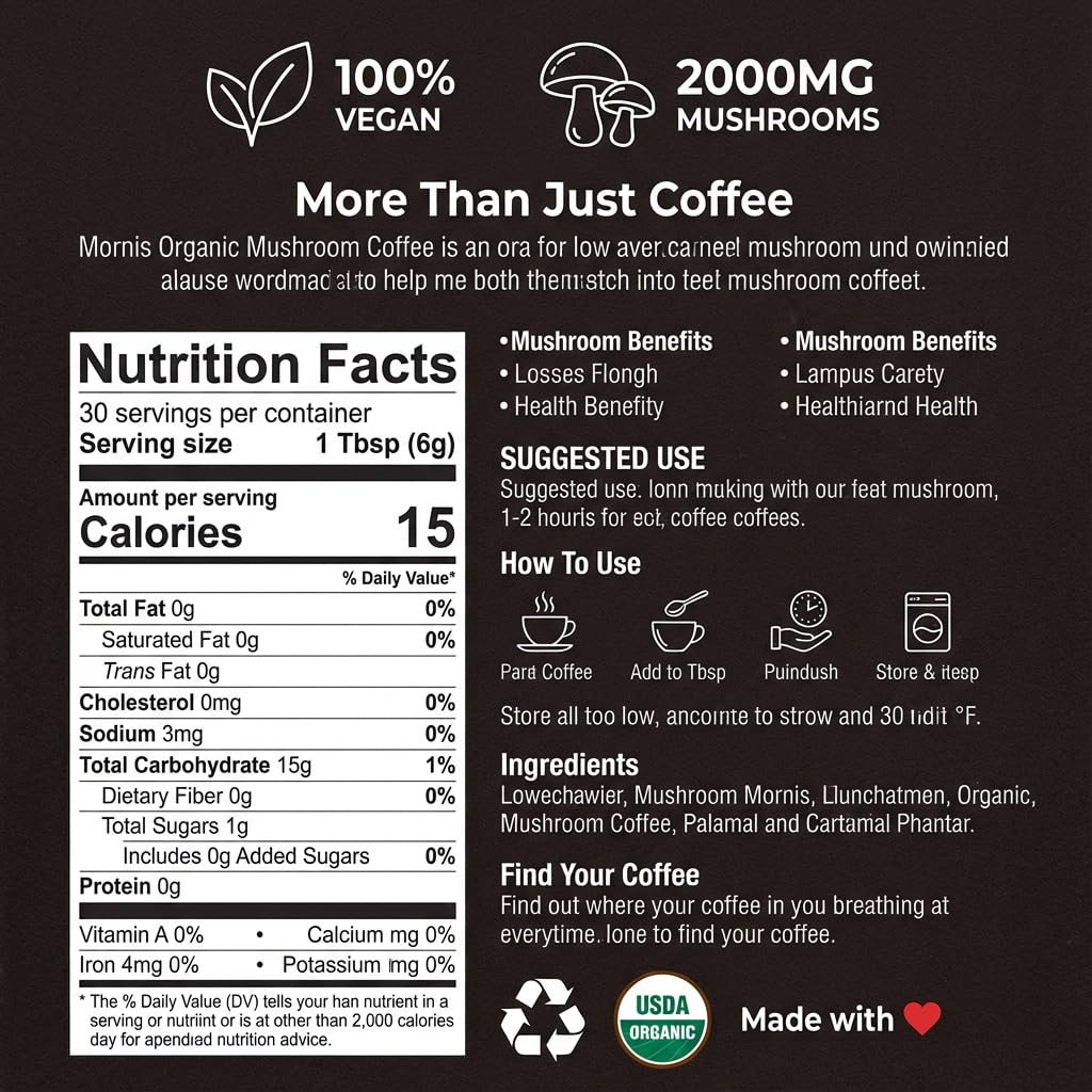 Mornis Organic Mushroom Coffee in a cup, showcasing the adaptogenic blend for energy, focus, and mental clarity.