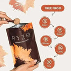 Mornis Ryze Mushroom Coffee pack with 30 servings, featuring a coffee bag with branding and product details.