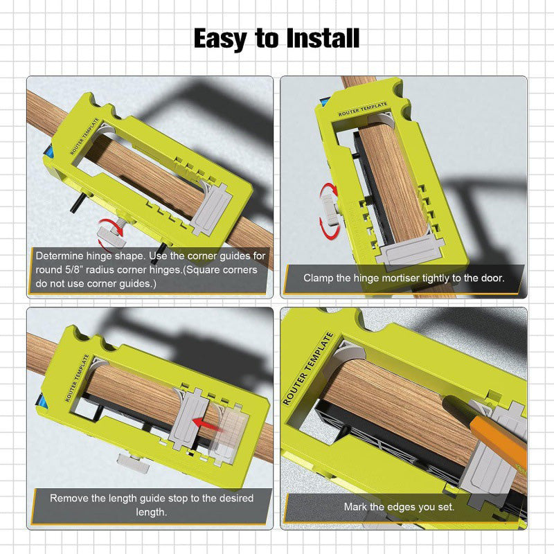 Hinge Door Lock Hole Positioner Kit Set